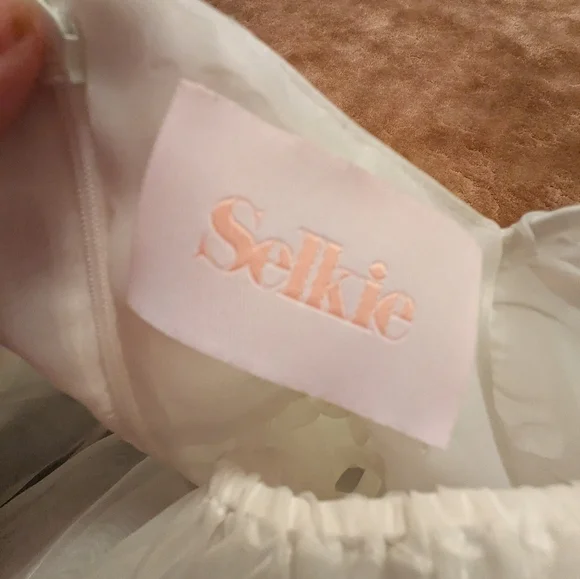 Selkie White Puff Mini Dress - Size XS - Picture 7 of 8